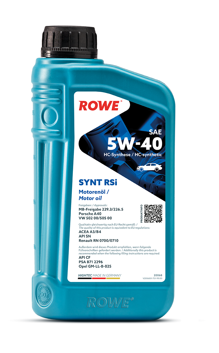 Motor&ouml;l Rowe &Ouml;l SYNT RSi 5W-40 5W40 MB 229.3/226.5 VW 502.00/505.00 1 Liter
