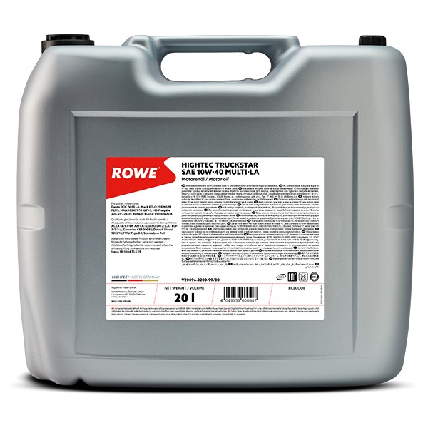 Motoren&ouml;l Motor&ouml;l HIGHTEC TRUCKSTAR SAE 10W-40 MULTI-LA 20 Liter Rowe