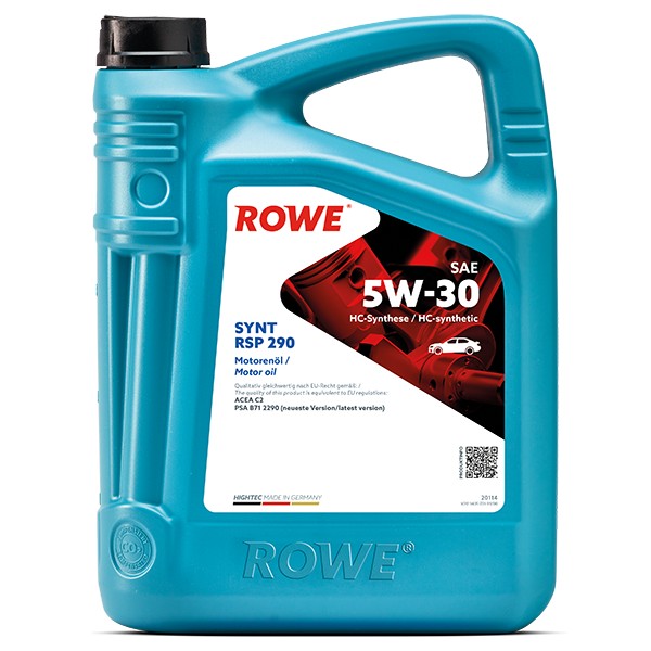 Motoren&ouml;l Motor&ouml;l Rowe HIGHTEC SYNT RSP 290 SAE 5W-30 5 Liter 20114-0050-99