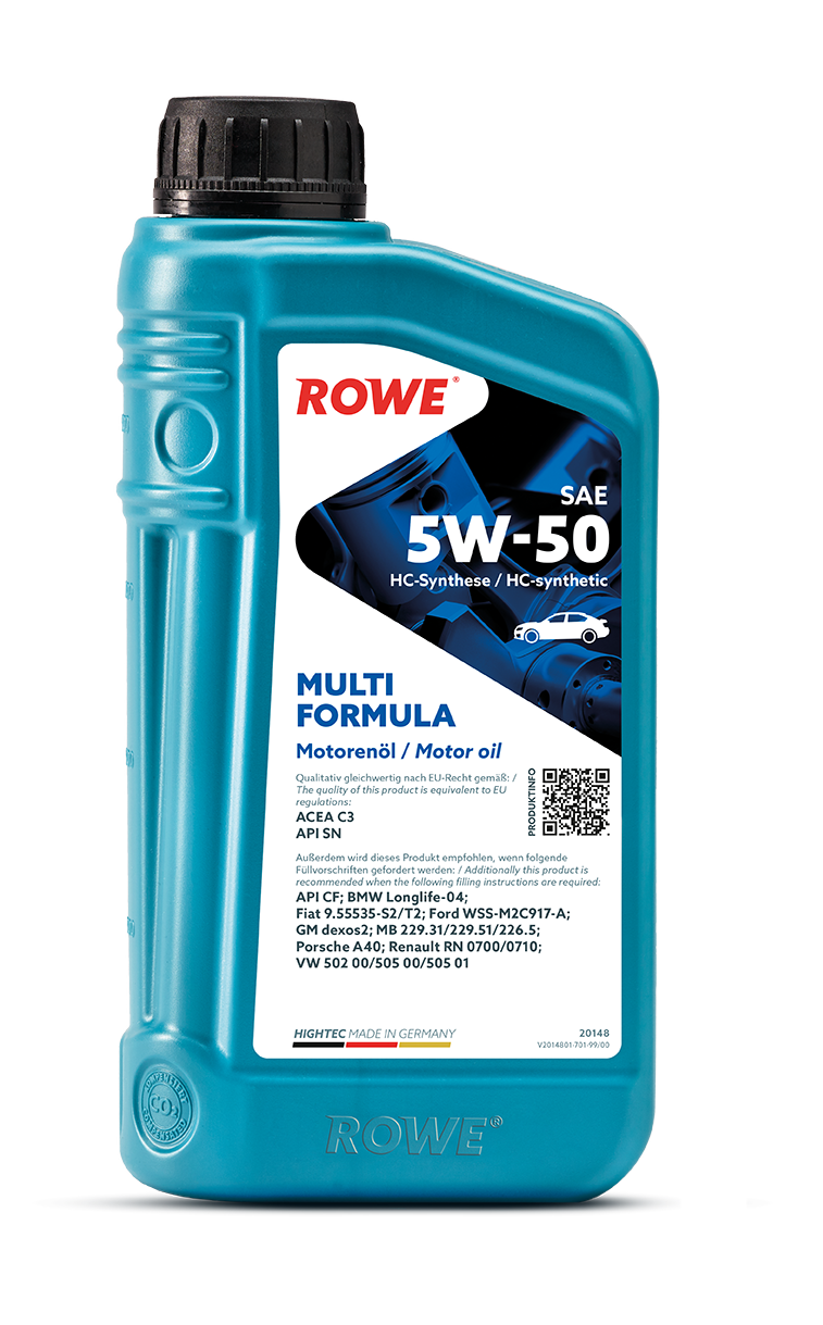Motor&ouml;l Rowe HIGHTEC MULTI FORMULA 5W-50 Dexos 2 VW 502.00 505.00 BMW LL-04