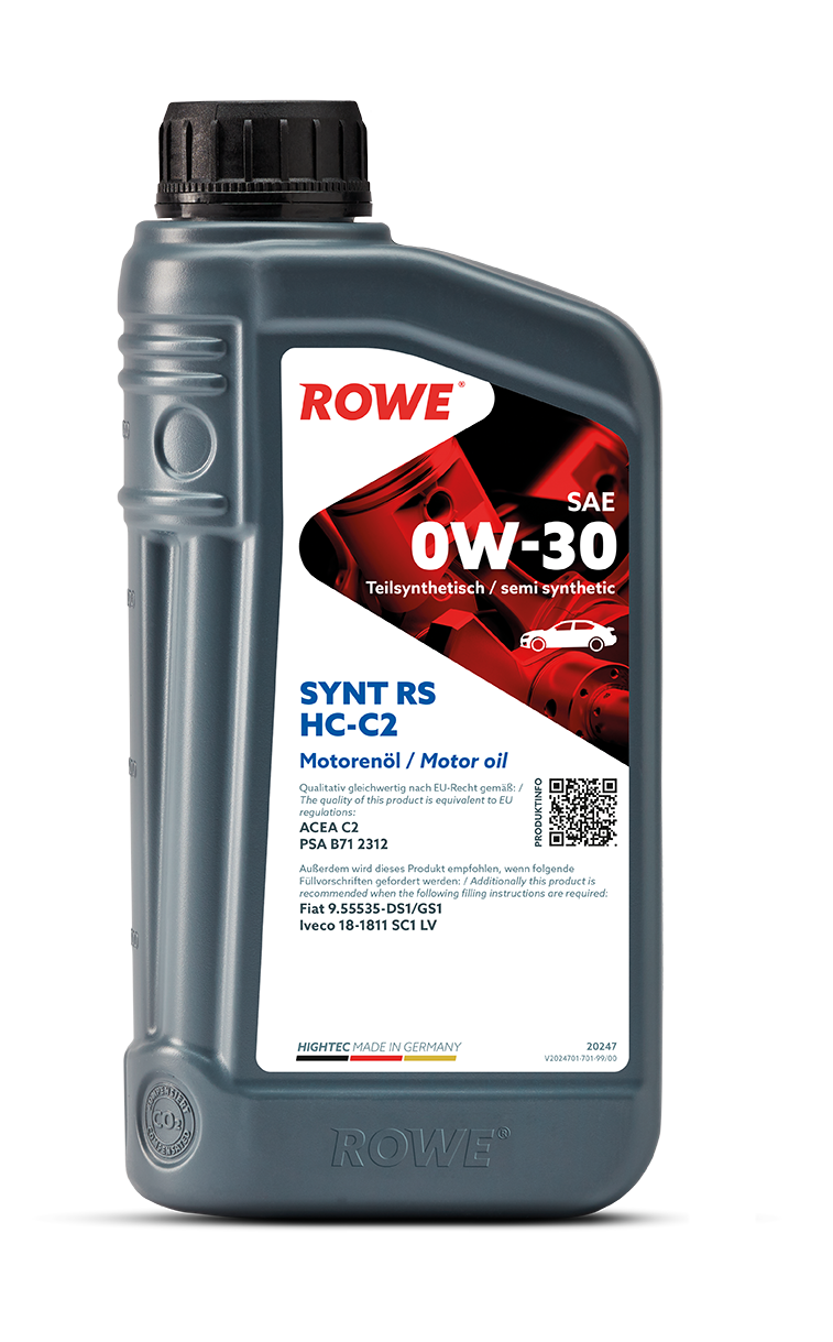 Motor&ouml;l ROWE HIGHTEC SYNT RS SAE 0W-30 HC-C2 ACEA C2 PSA B71 2312 Motoren&ouml;l 1 L