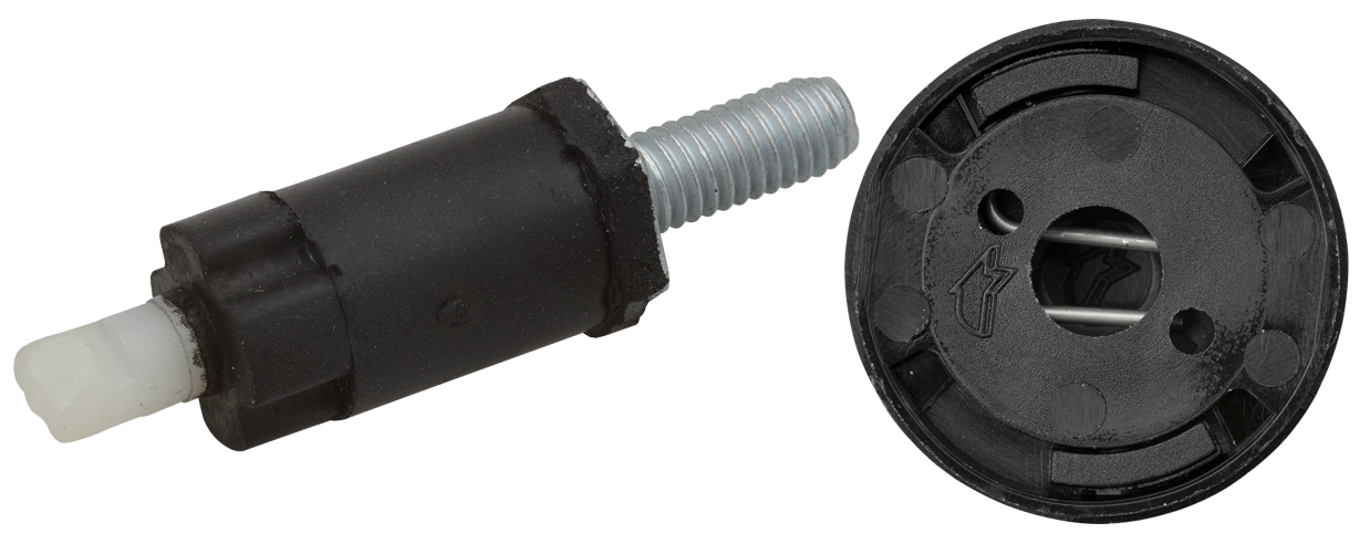 Schnellverschluss und Silentblock Motorabdeckung PSA, schwarz 2 St&uuml;ck