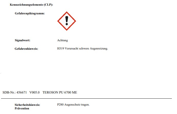 2K-Polyurethan Klebstoff TEROSON PU 6700 ME 50ML 1754185
