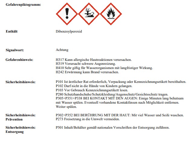 TEROSON H&auml;rterpaste f&uuml;r Spachtelmassen UP 190 - 15 Gramm 2293833