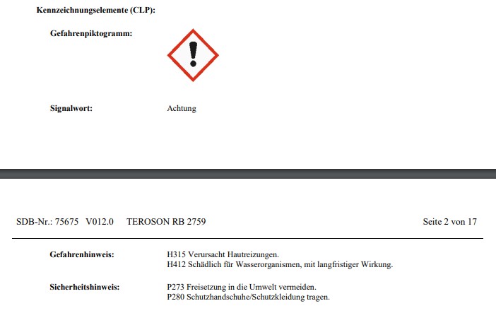 TEROSON l&ouml;sungsmittelbasierter Butyl-Dichtstoff grau RB 2759 570ml 715636