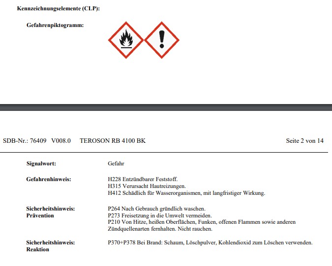 TEROSON Scheibendichtmasse Kleber RB 4100 310ml 804495