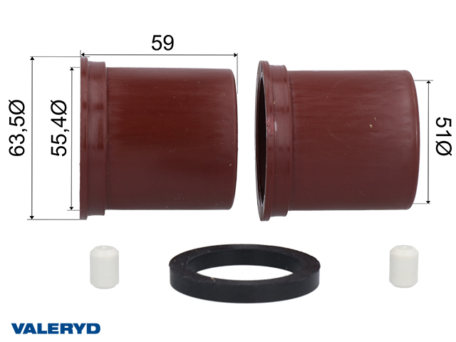 Valeryd, Zugstangenreparatursatz 51x55,4x59 Knott KF27A, KF30C, KRV30B, KRV30A/B