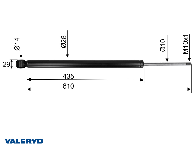 Valeryd, Auflaufd&auml;mpfer passend f&uuml;r AL-KO 2,8 VB CC=610