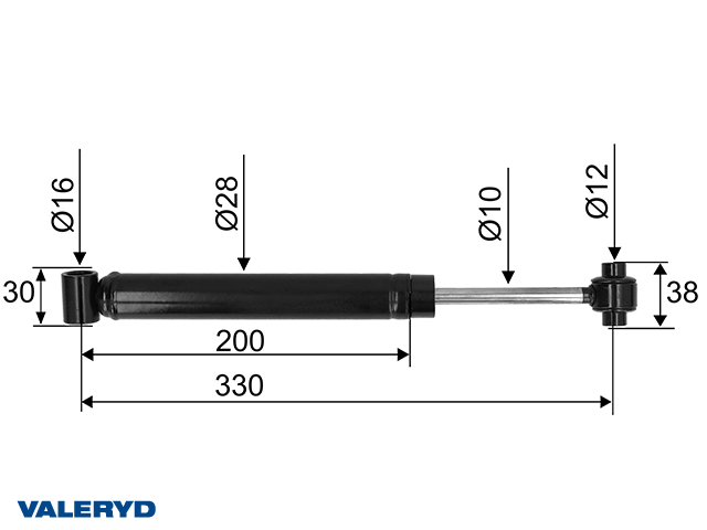 Valeryd, Auflaufd&auml;mpfer passend f&uuml;r AL-KO 131 R vor Bj. 92, CC=330