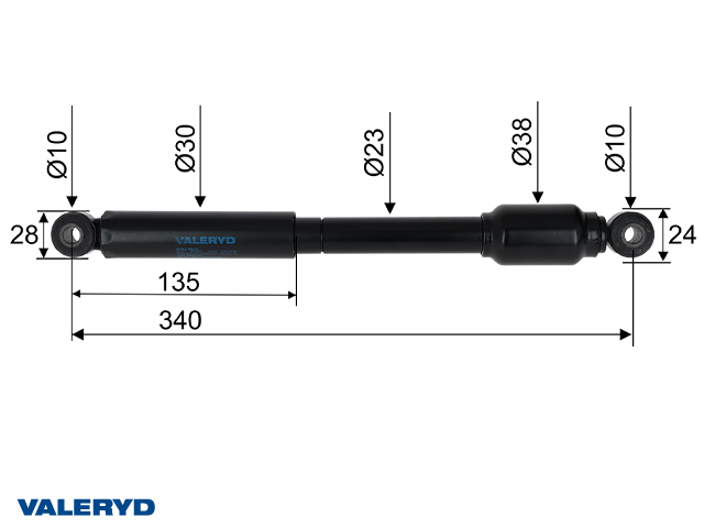 Valeryd, Auflaufd&auml;mpfer f&uuml;r AL-KO 160SR/200SR Ausf. B/250S/2,0VB, CC=340