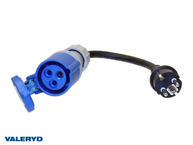 Adapter-Kabel 220V CCE-Kupplung mit Schuko-Stecker Anh&auml;nger 3069022 Valeryd