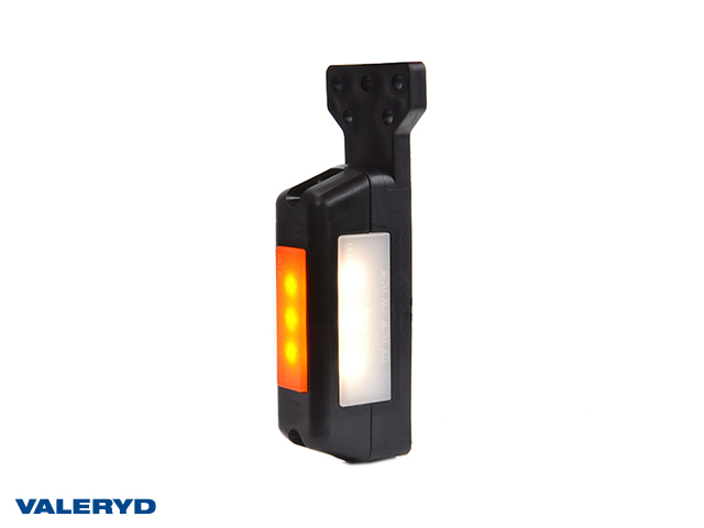 LED Seitenmarkierungsleuchte WAS R 90x35,5x42 gelb/wei&szlig; 210mm kabel Anh&auml;nger