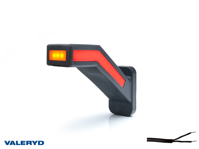 LED Seitenmarkierungsleuchte WAS L 184,9x145,5x58 gelb/wei&szlig;/rot 240mm kabel