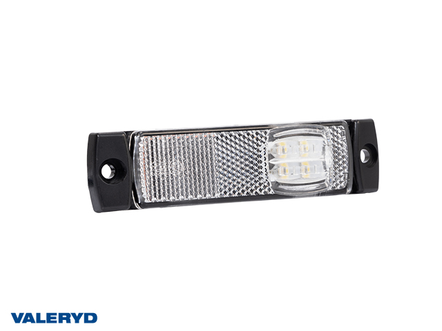 Valeryd, LED Positionsleuchte Valeryd wei&szlig; 12-30V mit reflex mit 450 mm kabel