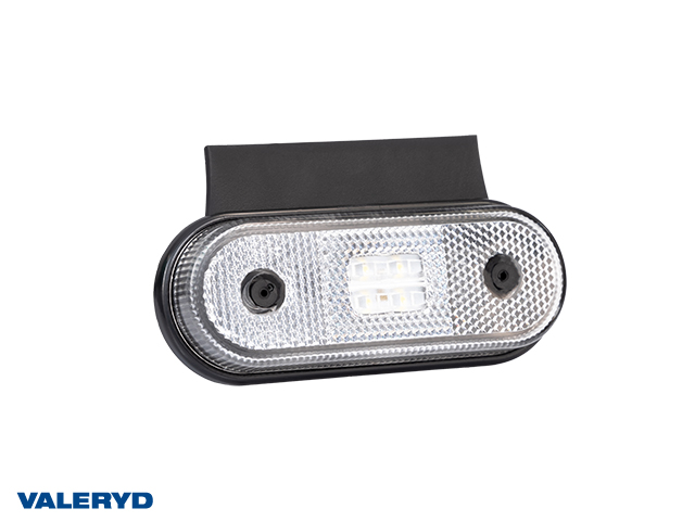 Valeryd, LED Positionsleuchte Valeryd wei&szlig; 12-30V mit Reflektor mit 450mm Kabel