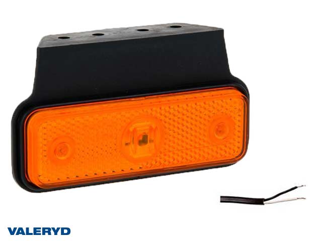 Valeryd, LED Seitenmarkierungsleuchte gelb 12-30V mit reflex mit 450 mm kabel