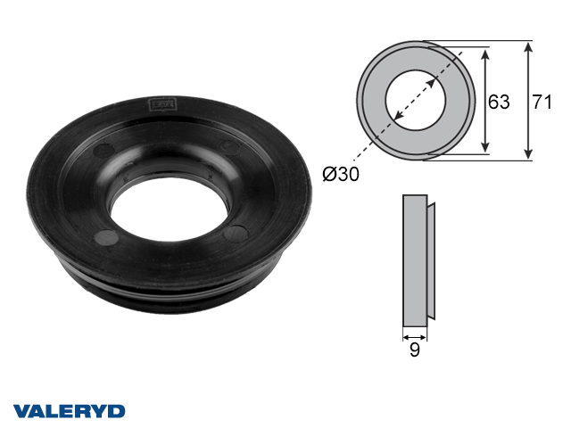Valeryd, Wellendichtring 30x63x9 passend f&uuml;r Peitz/Knott