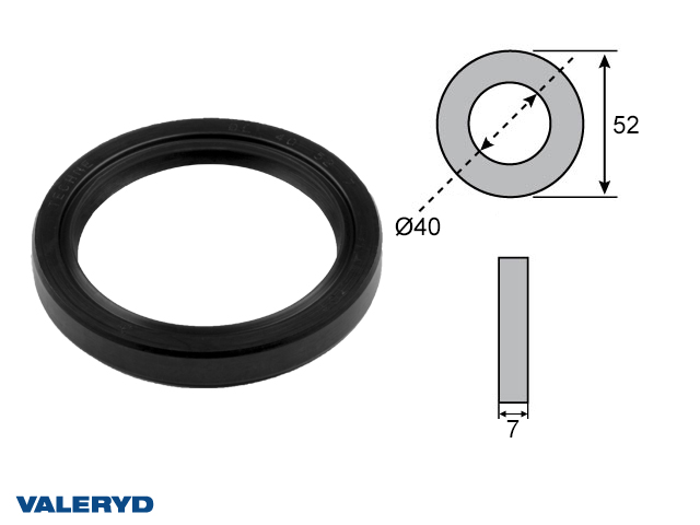 Valeryd, Wellendichtring 40x52x7 passend f&uuml;r Al-Ko