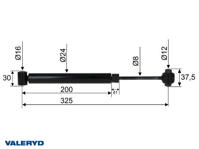 Valeryd, Auflaufd&auml;mpfer passend f&uuml;r AL-KO 161VB/VB-2, 365482, CC=325