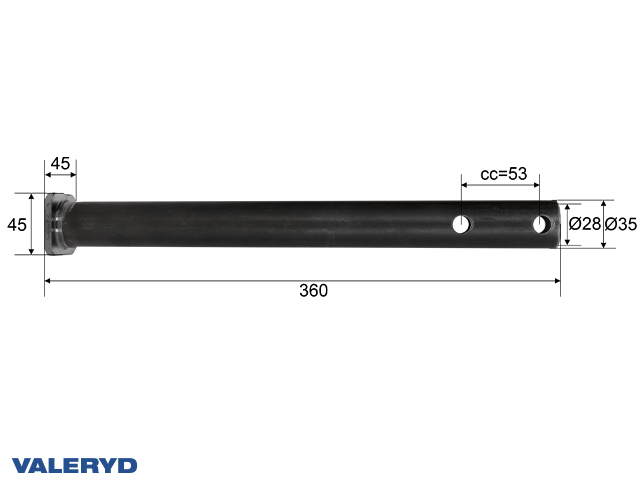 Valeryd, Zugstange Al-Ko 60S/2, 90S/3, 625626, &Oslash; 35mm