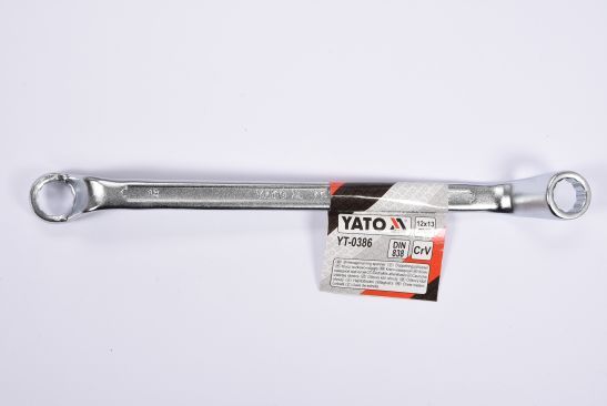 DOPPELRINGSCHLÜSSEL GEKRÖPFT 12X13MM POLIERTE KÖPFE YATO YT-0386