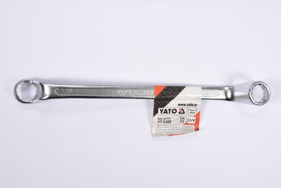 DOPPELRINGSCHLÜSSEL GEKRÖPFT 16X17MM POLIERTE KÖPFE YATO YT-0388