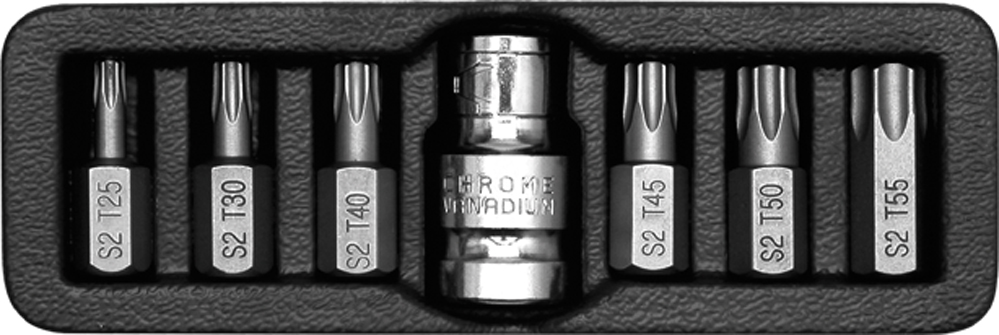 BITSATZ BITSORTIMENT TORX 7-teilig H4-H12 1/2 Zoll Gr&ouml;&szlig;e S YATO YT-0410