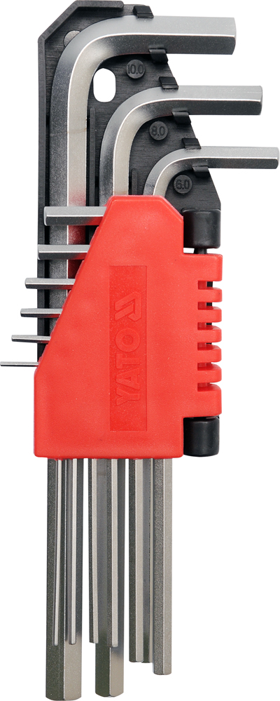 SECHSKANT-STIFTSCHL&Uuml;SSELSATZ 9-teilig Inbussschl&uuml;sselset 1,5-10MM CrV YT-0500