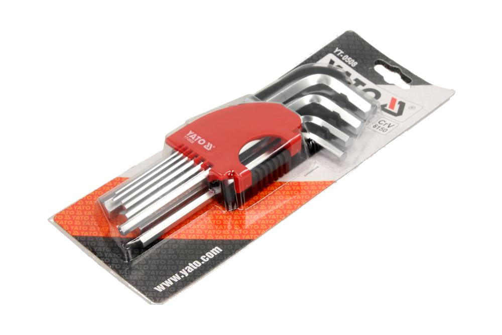 SECHSKANT-STIFTSCHL&Uuml;SSELSATZ 10-teilig Inbussschl&uuml;sselset 2-12MM Cr-V YT-0508