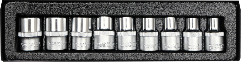 TORX-STECKSCHL&Uuml;SSEL BITSORTIMENT SET SATZ C.V. E10-E24 9-teilig YATO YT-0521