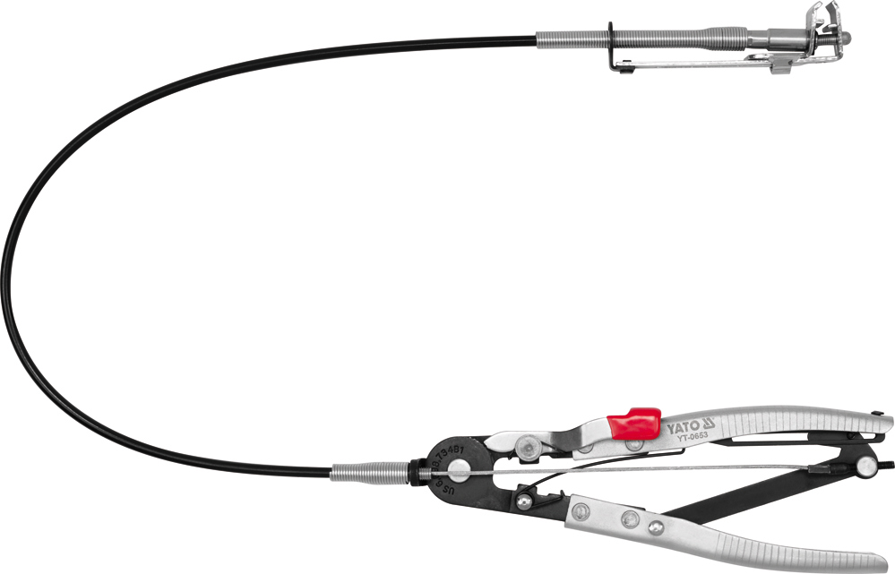 SCHLAUCH-KLEMMENZANGE MIT BOWDENZUG 210mm YATO YT-0653