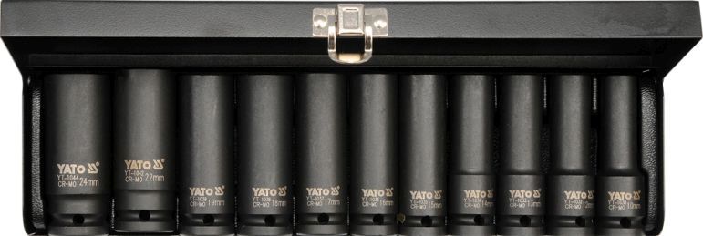 KRAFT-STECKSCHLÜSSEL NUSS LANG 11-teilig YATO YT-1054