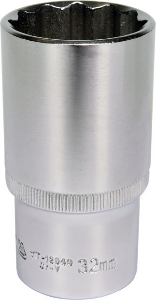 ZW&Ouml;LFKANT-STECKSCHL&Uuml;SSEL-EINSATZ NUSS 77mm 32MM 1/2 ZOLL LANG YATO YT-12949