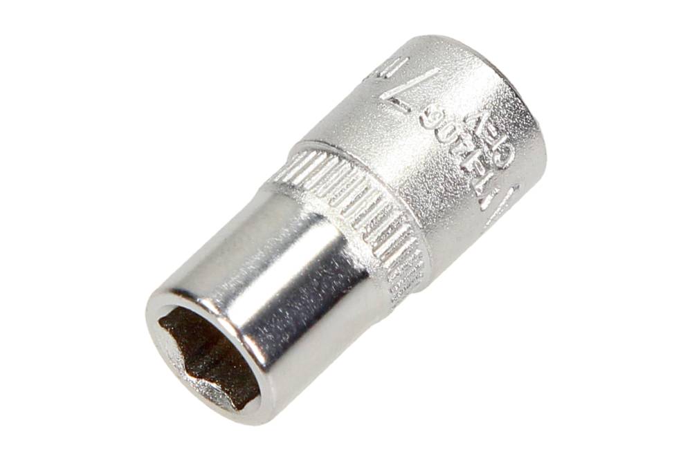 SECHSKANTSCHL&Uuml;SSEL 7mm NUSS Sechskant 25mm 1/4 ZOLL YATO YT-1406