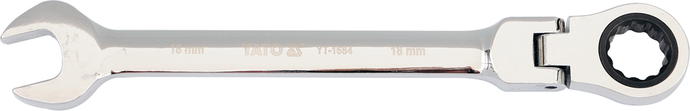 GELENK- RATSCHENRINGMAULSCHLÜSSEL GABELSCHLÜSSEL 18MM YATO YT-1684