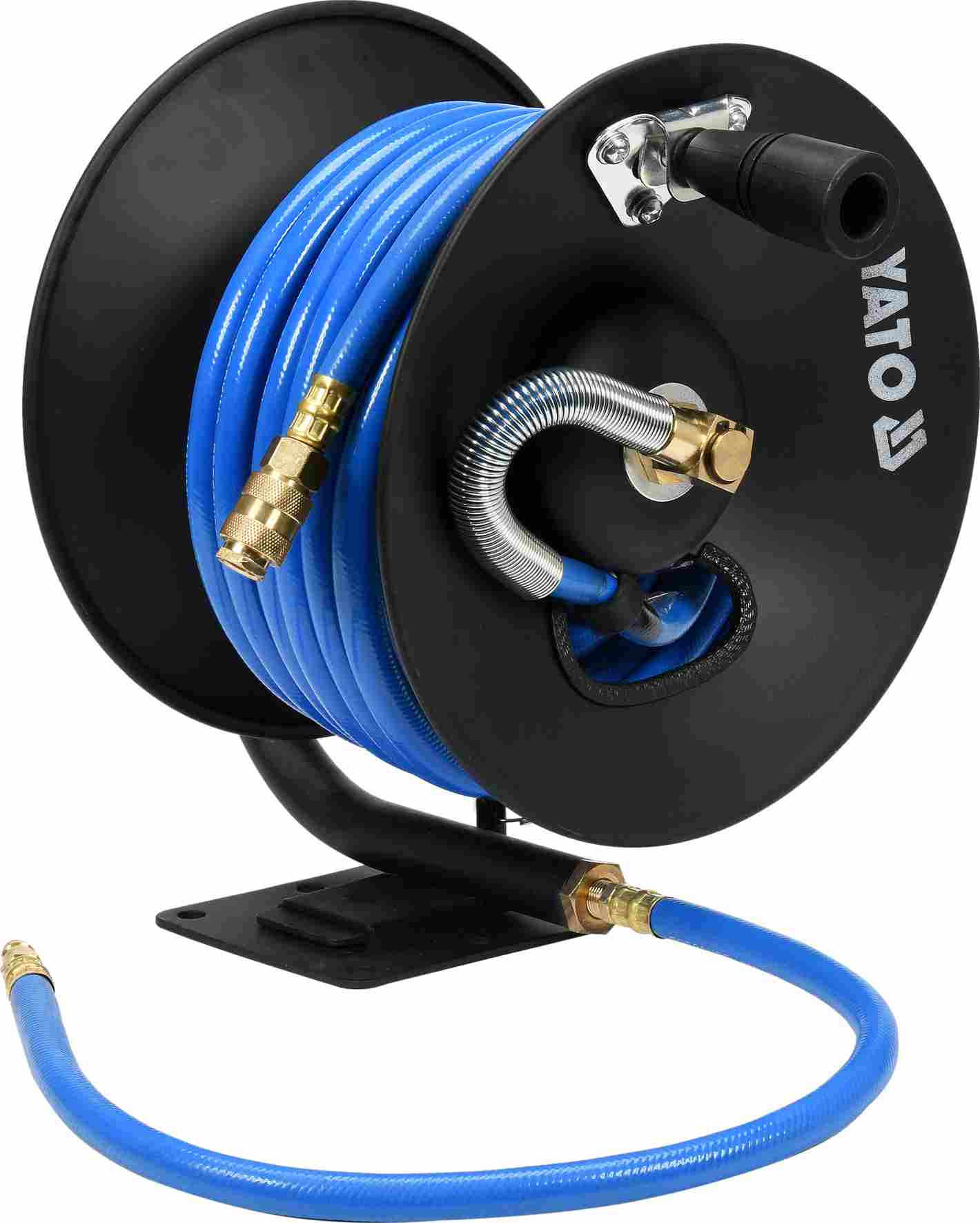 DRUCKLUFTSCHLAUCH-TROMMEL MANUELL 15 Meter INNENDURCHMESSER 10mm YATO YT-24240