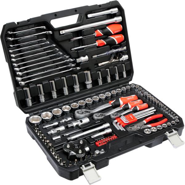 STECKSCHL&Uuml;SSELSATZ RATSCHENSET IM KOFFER 1/2 + 3/8 + 1/4 Zoll 126-teilig YATO
