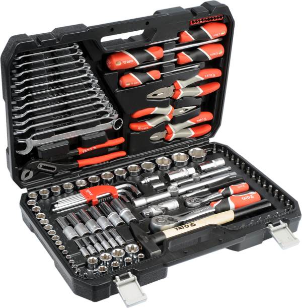 STECKSCHL&Uuml;SSELSATZ WERKZEUGKOFFER UNIVERSAL 1/2 + 1/4 Zoll 122-teilig YATO