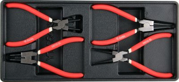 SEEGERINGZANGEN SATZ 4-teilig 180MM IN SCHUBLADENEINLAGE YATO YT-55443