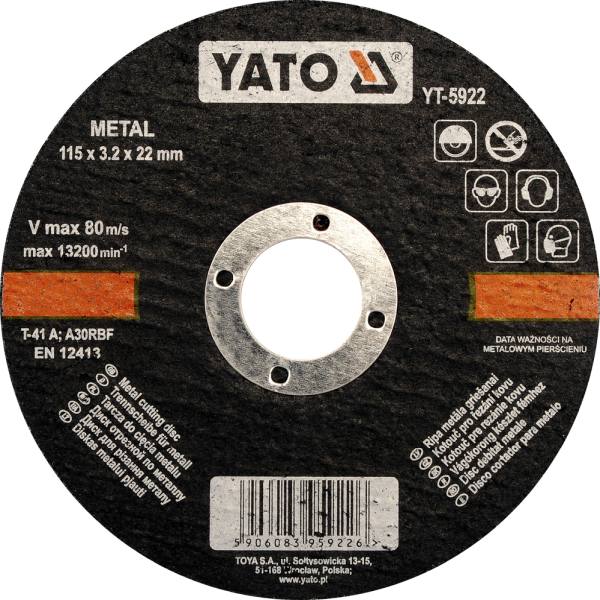 METALLTRENNSCHEIBE 125mm X 1,2mm X 22mm YATO YT-5923