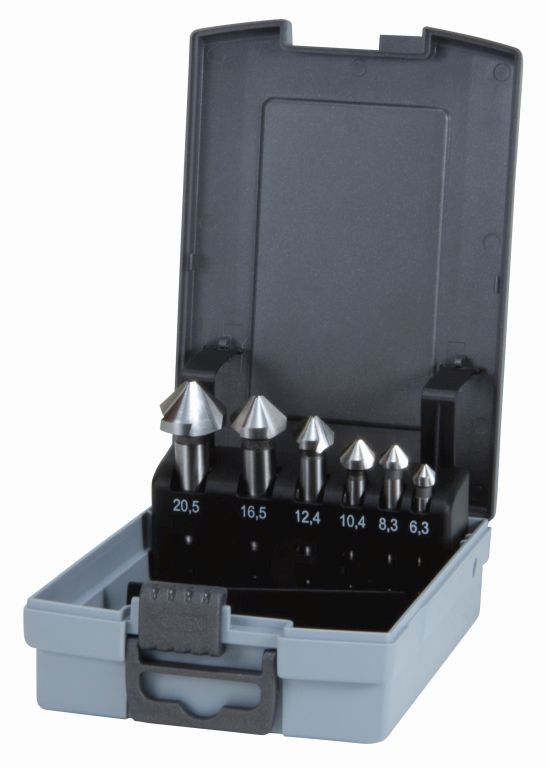Kegelsenker-Satz HSS 6-tlg &Oslash; 6,3 - 8,3 -10,4 - 12,4 -16,5- 20,5mm RUKO 102152RO