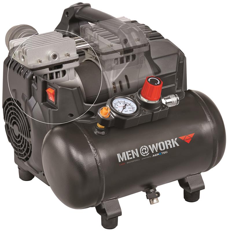 Kompressor Werkstatt SUPERSIL 6 - 8bar, 6 Liter Fassungsverm&ouml;gen - Zubeh&ouml;r