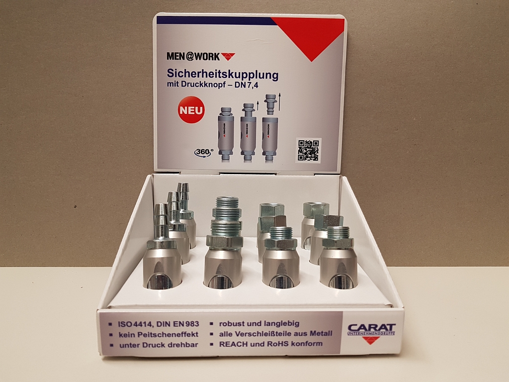 Verkaufsdisplay Sicherheitskupplungen Drucklufttechnik Men@Work 411.651