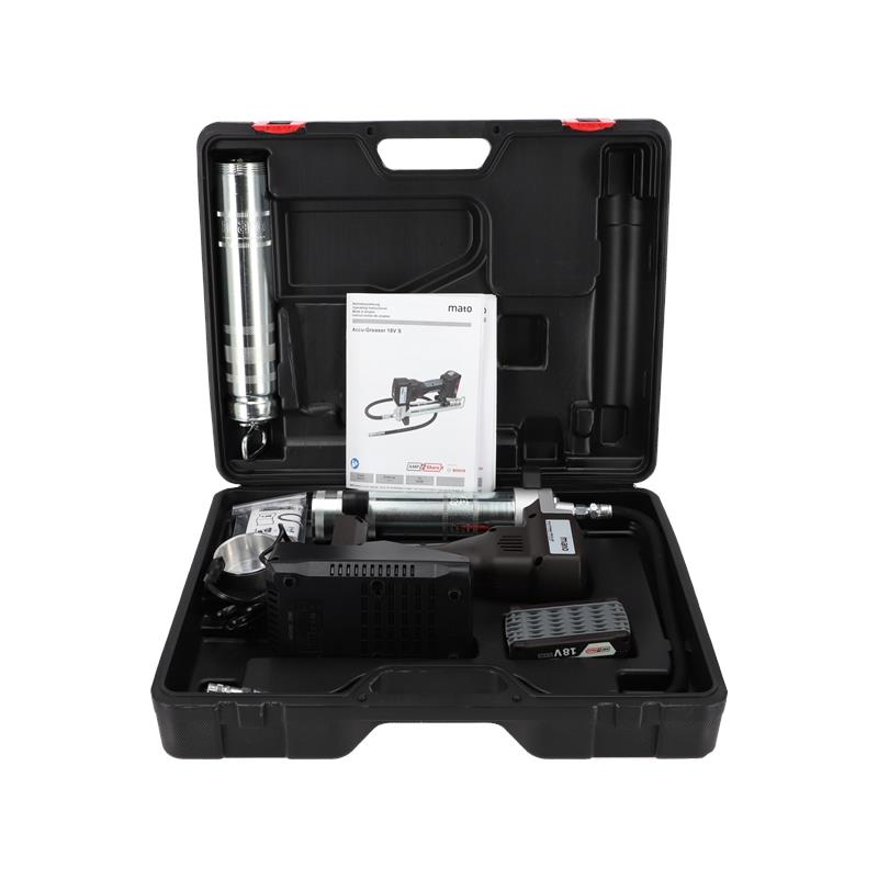 Akku Fettpresse 18 Volt AMPShare 700 bar 2 Ah f&uuml;r Kartuschen 34 244 11