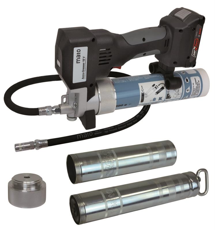 Akku Fettpresse 18 Volt AMPShare 700 bar 2 Ah f&uuml;r Kartuschen 34 244 11