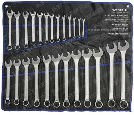 Gabelringschl&uuml;sselsatz, 1/4 Zoll-1 1/4 Zoll, 25-teilig, 00922L SW-Stahl