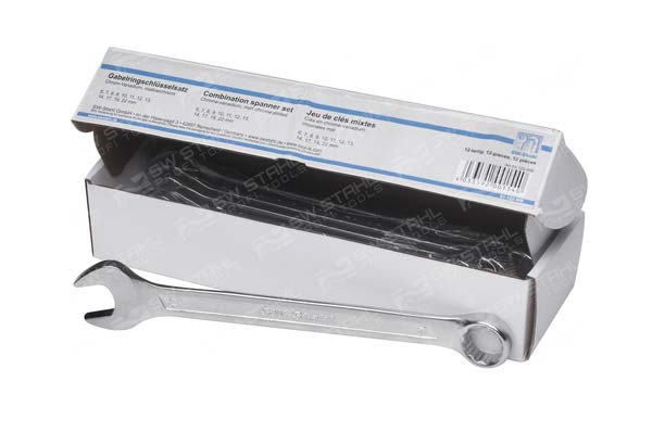 Gabelringschl&uuml;sselsatz, 6-22 mm, 12-teilig, 01-122-WB SW-Stahl