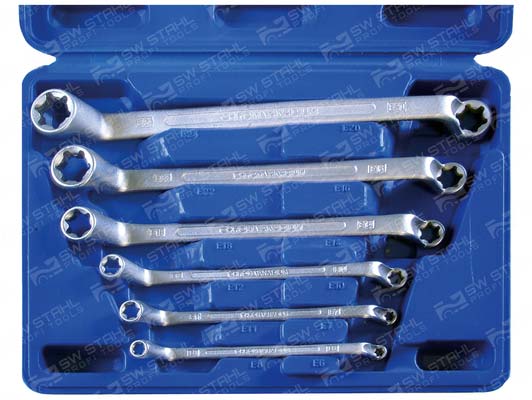 Doppelringschl&uuml;sselsatz, E-Profil, E6-E24, 01580L SW-Stahl