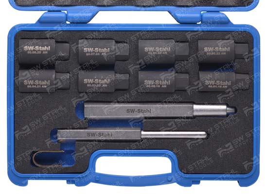 Felgenschloss-Demontageset, 10-teilig, 02380L SW-Stahl