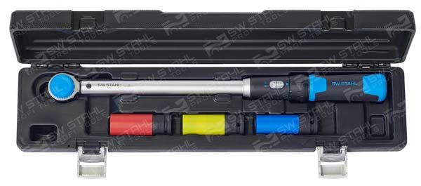 Werkstatt Drehmomentschl&uuml;ssel mit Radmutterneins&auml;tzen 17,19,21mm (+/- 1 Nm)